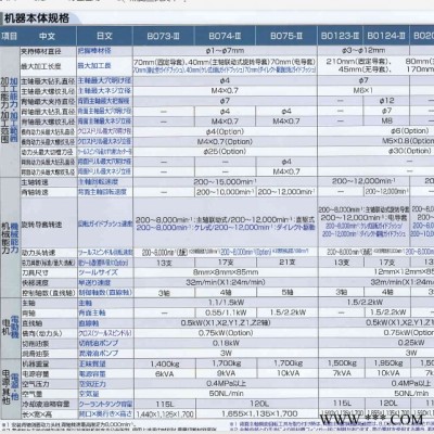 TSUGAMI日本津上 走芯车床BO73 BO系列车床