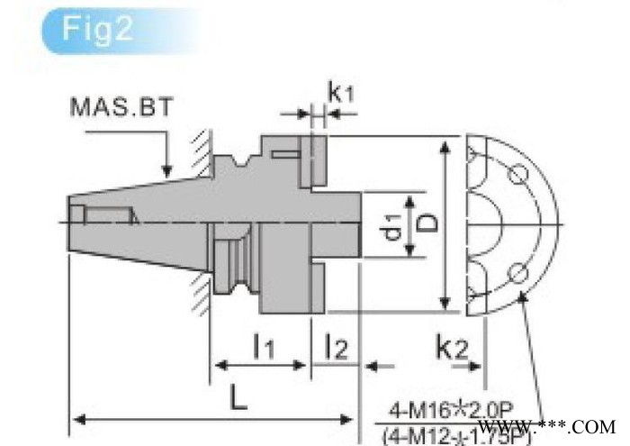 BT/FMB平面铣刀柄（直式柄）数控刀具数控铣床加工中心刀具