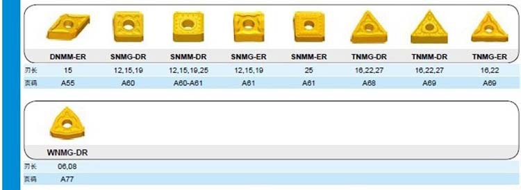车削刀片一览表3