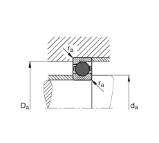 主轴轴承 HCB71916-E-T-P4S, 调节，成对或单元安装，接触角 α = 25°，陶瓷球，限制公差